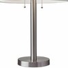 Homeroots Brushed Steel Metal Table Lamp17 x 17 x 28 in. 372659